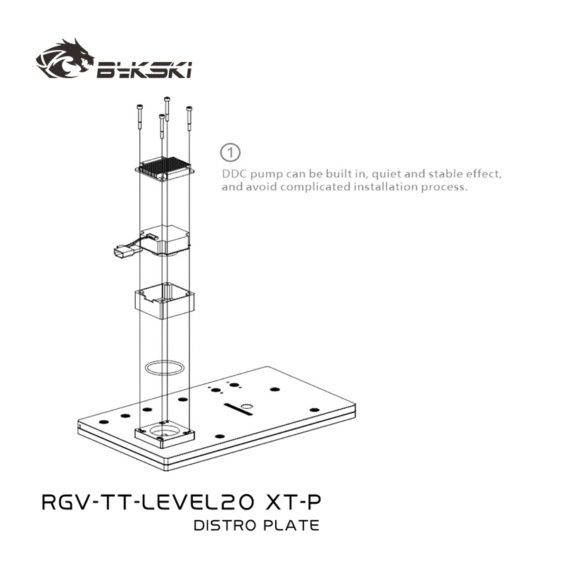 Bykski RGV-TT-LEVEL20XT-P Acry - Distro Plate Ddc Pump Combo recension och pris