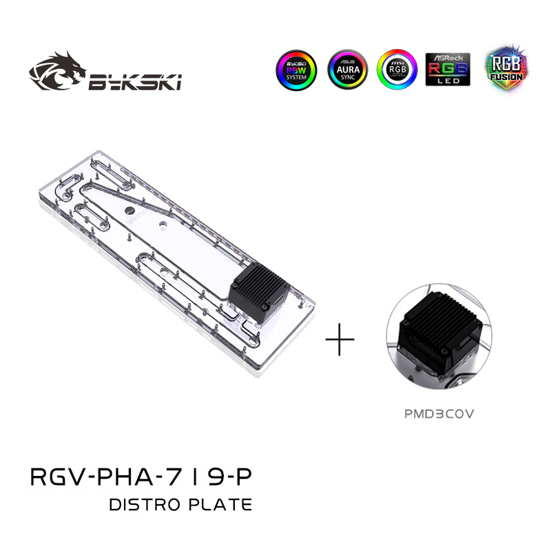 BYKSKI RGV-PHA-719-P Acrylic T - Distro Plate Ddc Pump Combo recension och pris