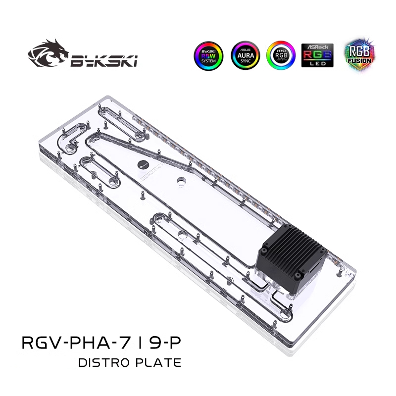 BYKSKI RGV-PHA-719-P Acrylic T - Distro Plate Ddc Pump Combo recension och pris