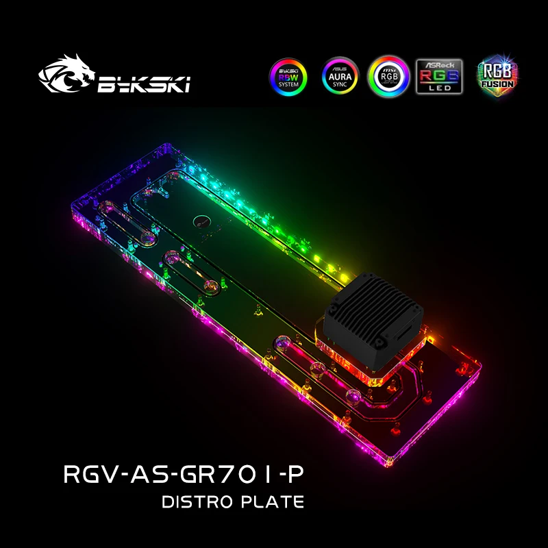 BYKSKI Distro Plate Acrylic Re - Distro Plate Ddc Pump Combo recension och pris