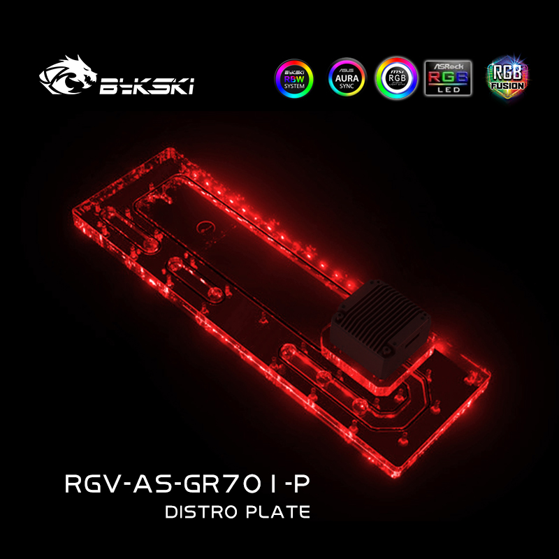 BYKSKI Distro Plate Acrylic Re - Distro Plate Ddc Pump Combo recension och pris