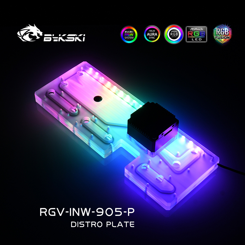 Bykski RGV-INW-905-P Acrylic D - Distro Plate Ddc Pump Combo recension och pris