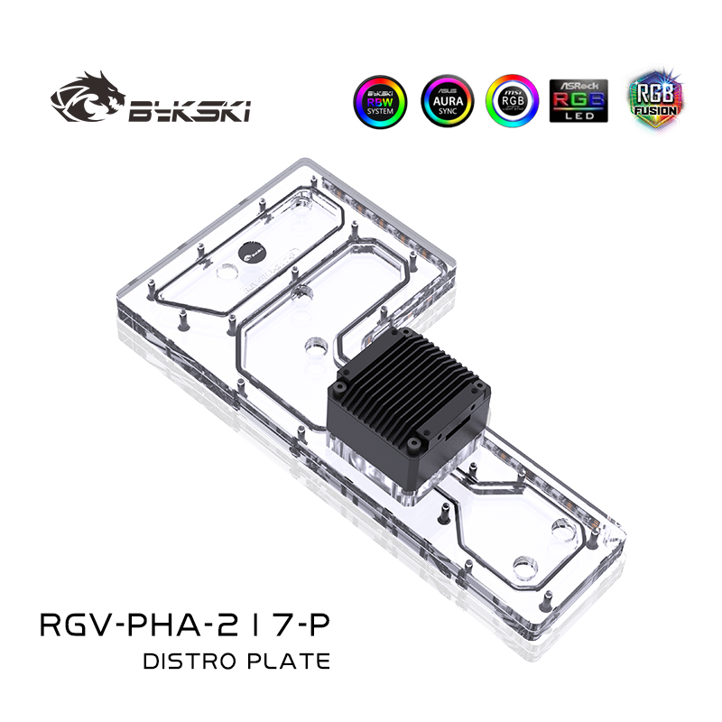 Bykski RGV-PHA-217-P Acrylic D - Distro Plate Ddc Pump Combo recension och pris