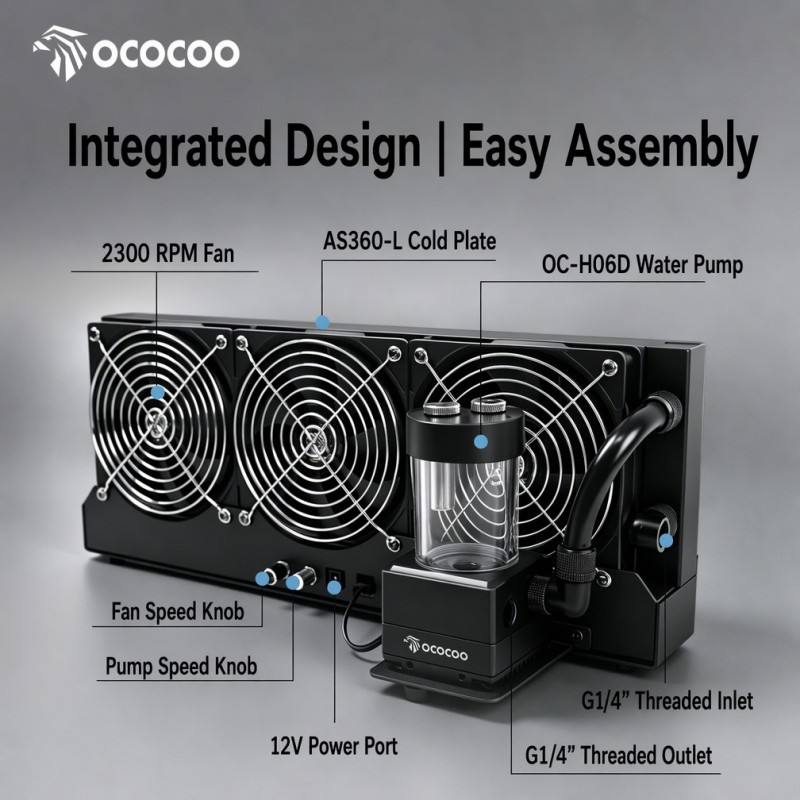 OCOCOO 360mm External Radiator - External Radiator Water Cooling Kit recension och pris