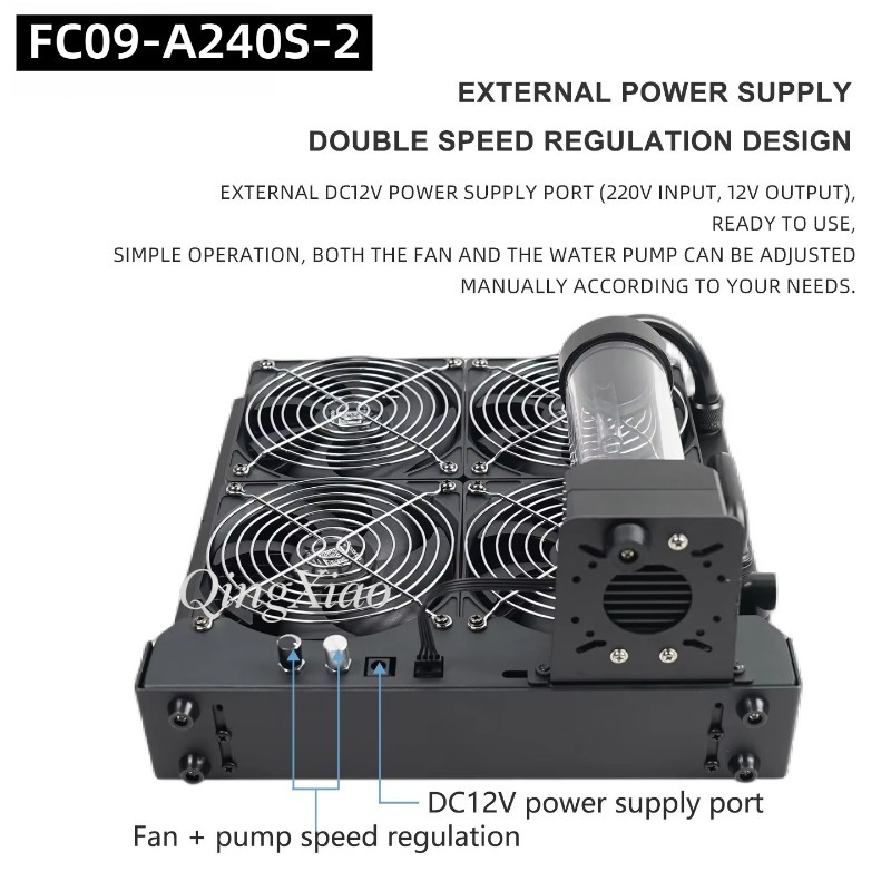 4 Fan Radiator Pump And Water  - External Radiator Water Cooling Kit recension och pris