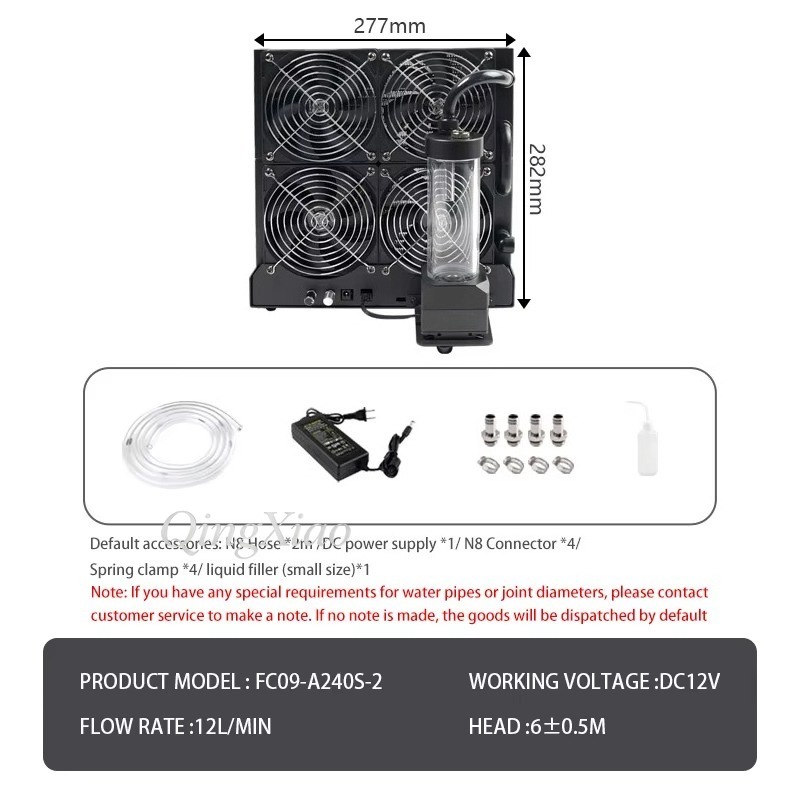 4 Fan Radiator Pump And Water  - External Radiator Water Cooling Kit recension och pris