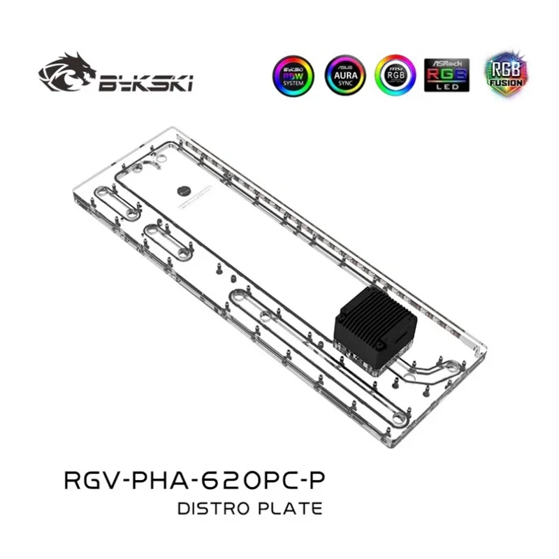 Bykski Acrylic Distro Plate /B - Distro Plate Ddc Pump Combo recension och pris